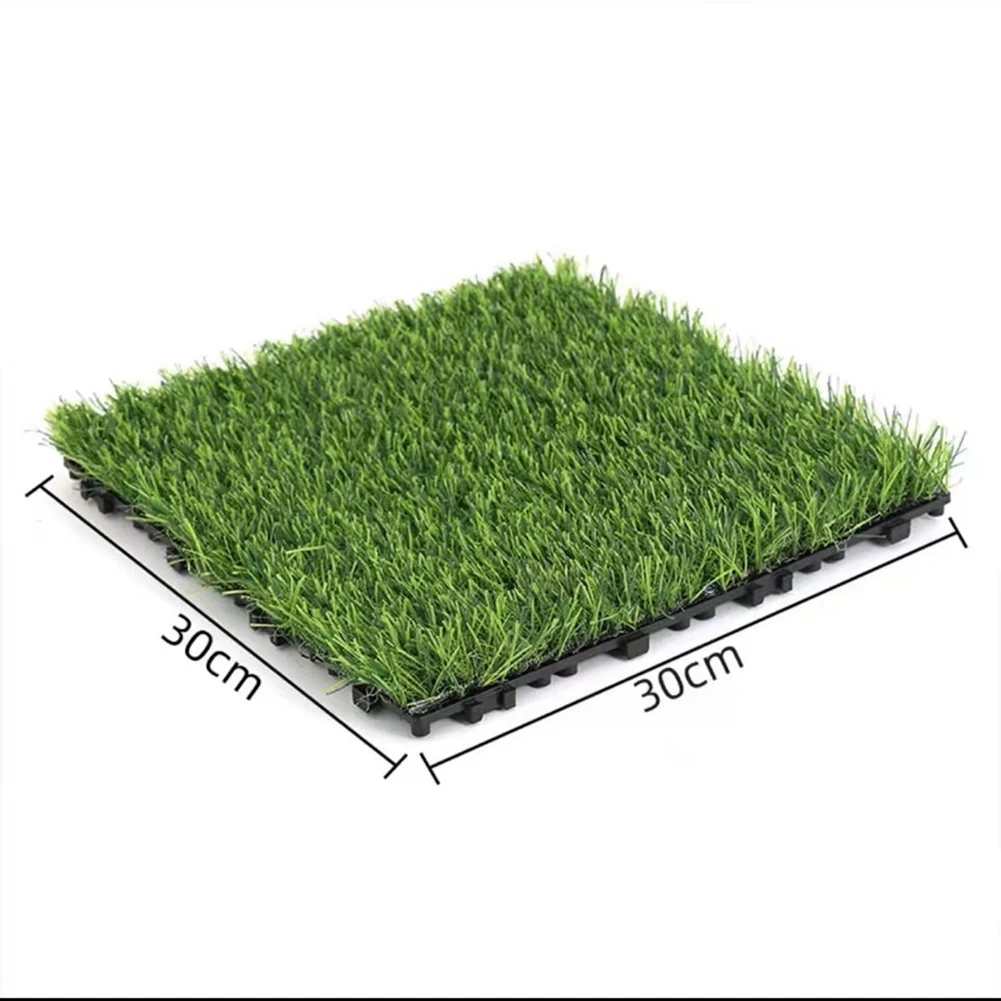 Artificial Turf Tiles 5pcs with Self Draining and Interlocking Features Plastic Material for Outdoor Garden Use