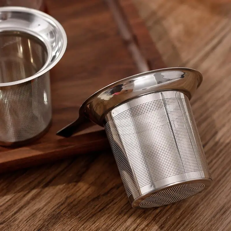 2pcs 304 Stainless Steel Tea Strainer for Tea Pot Filter Cup Etching Net