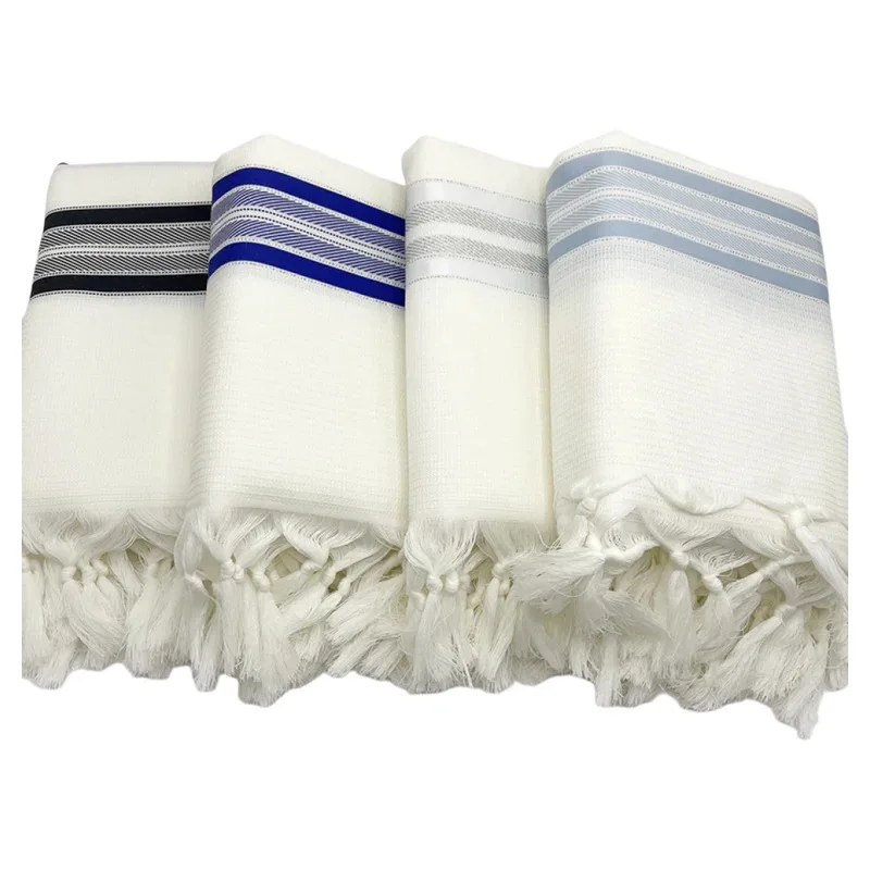 

Traditional Kosher Talis Wool Prayer Shawl Non-Slip Jewish Scarf Tallit Gadol For Men High Quality