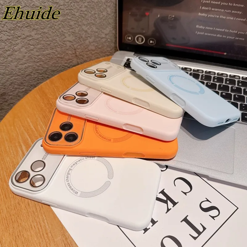 Magnetische Hülle für iPhone 18 Pro Max 13 14 15 16 17 Pro 18Pro Magsafe Flüssigsilikon Stoßfeste Luxus-Hülle mit Kabelloser Ladefunktion