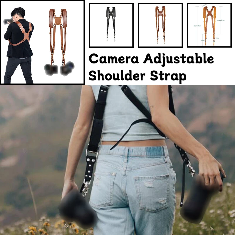 Camera Strap Accessories for Travel Shoulder Harness Camera Gear Multi Camera Gear for Dslr/slr Strap Adjustable Chest