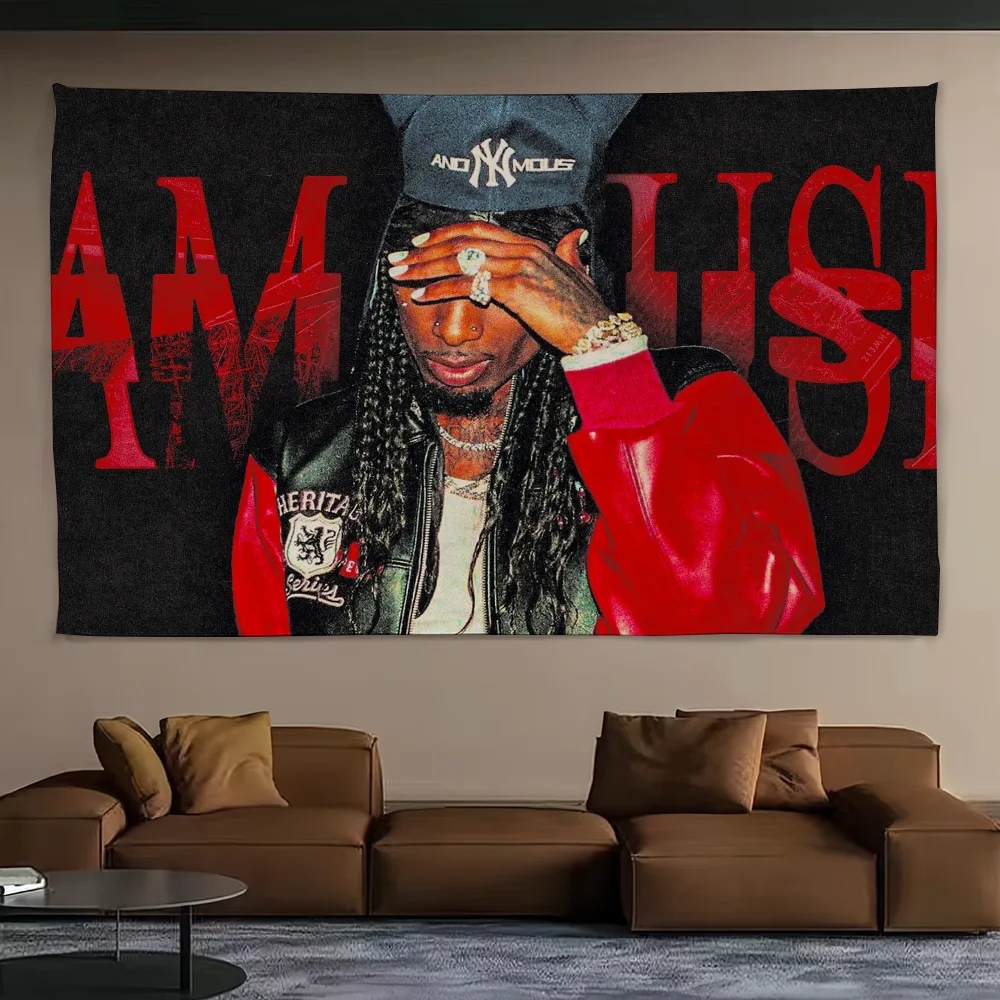 مغني الراب Playboi Carti أنا الموسيقى العلم كلية غرفة نوم غرفة المعيشة المنزل النوم ديكور مضحك نسيج المرآب بار جدار نادي راية
