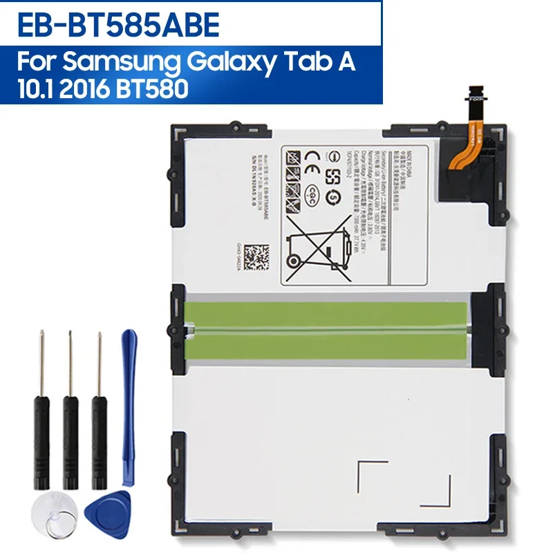 Replacement Tablet Battery EB-BT585ABE EB-BT585ABA For Samsung Tab A 10.1 2016 BT580 SM-T585C 7800mAh