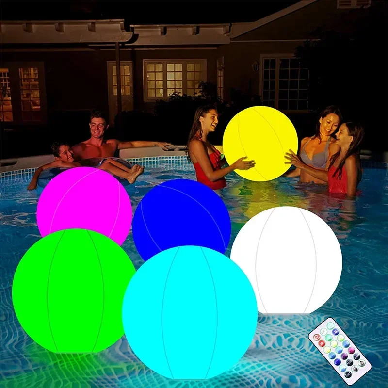 Inflatable luminous ball remote control multi-color