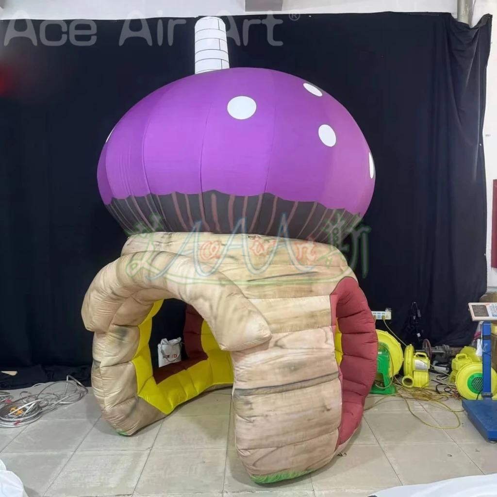 

3M Giant Inflatable Cartoon Mushroom Dome Tent House Air Blow Event Outdoor Kids Party Decoration Props for Advertising