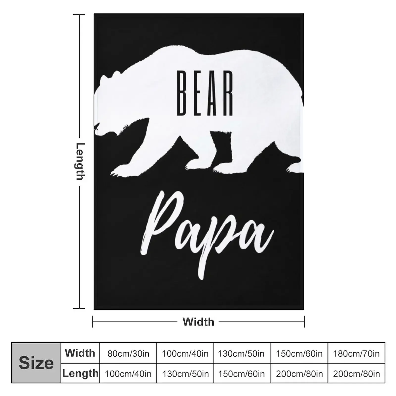 Papa Bear Throw Blanket Sofas Beautifuls Moving Personalized Gift Cute anime Blankets