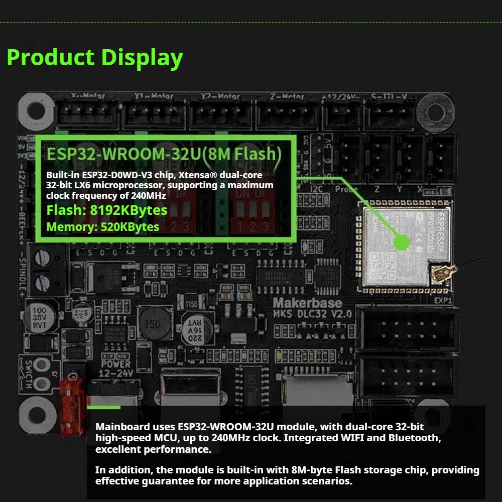 12V/24V Small DIY Laser Engraving Machine Control Board 2-axis/3-axis Grbl Writing Machine Control Mainboard+2/3 4899 Module