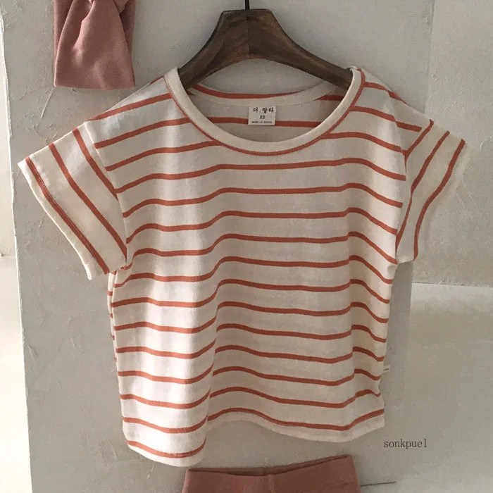 Baby Boy Stripe Shirt Summer Casual Short Bat Sleeve Kids Shirt for Boys Clothing Children Girls Sports Shirt Cotton Tops