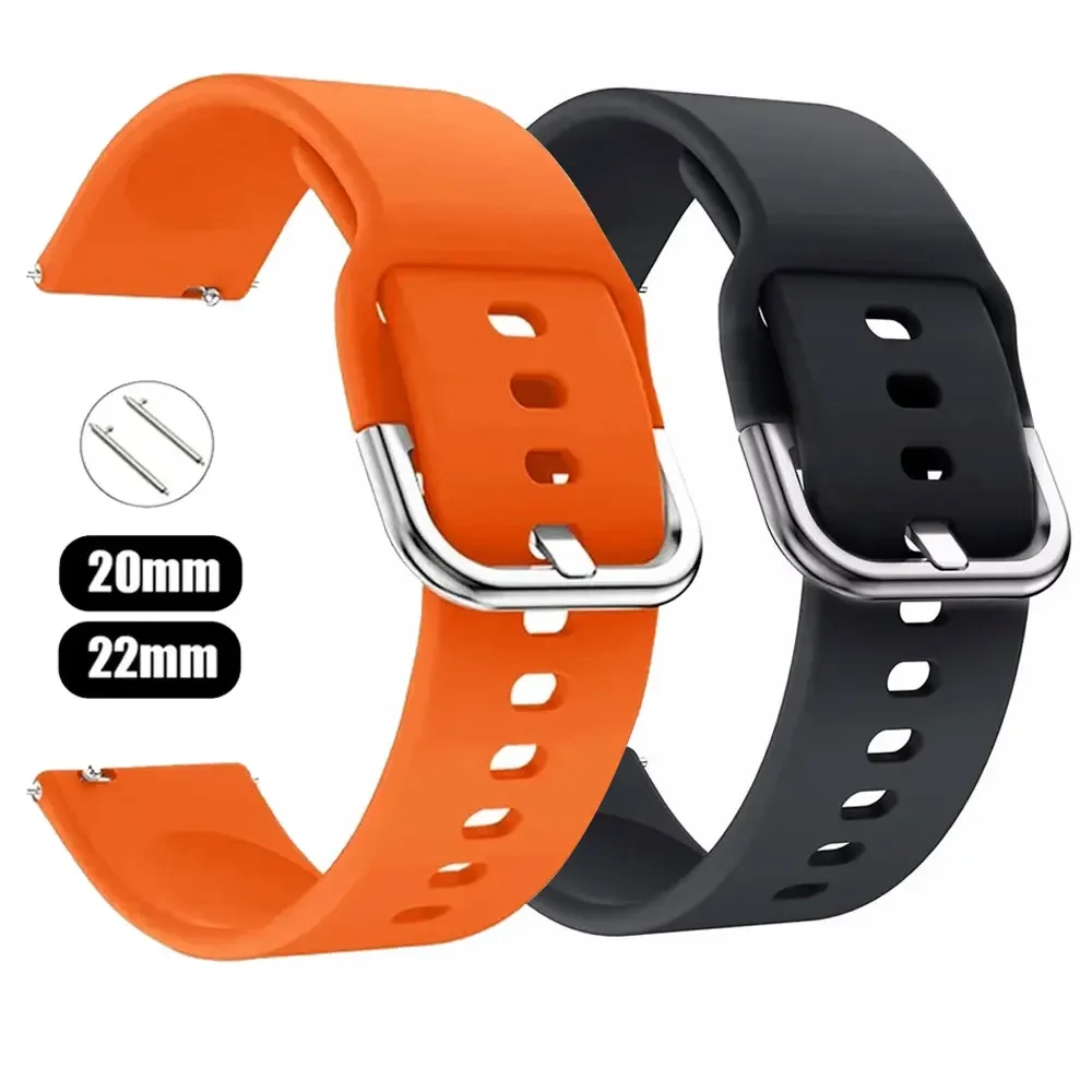 20mm/22mm Silicone band For Amazfit GTS 4/3/2e/GTS2 Mini/GTR 42mm/47mm/GTR 4/3 Pro/2/2e Sport Watch Bracelet Amazfit bip strap