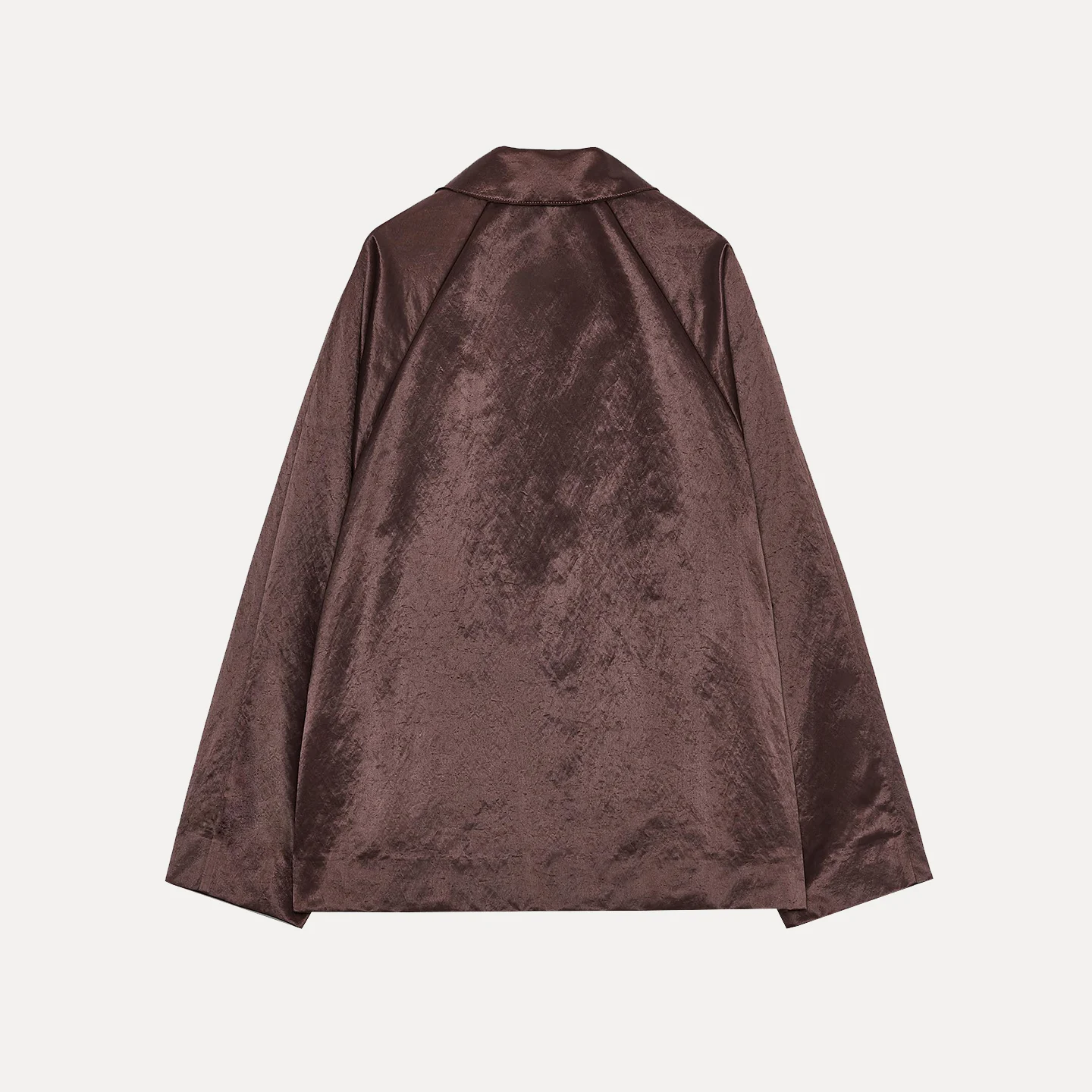 Ele الساتان الملمس Jaet ملابس خارجية للنساء Faionable الخريف 2025 Z العلامة التجارية الوقوف صالح المخملية النسيج معطف السيدات #4