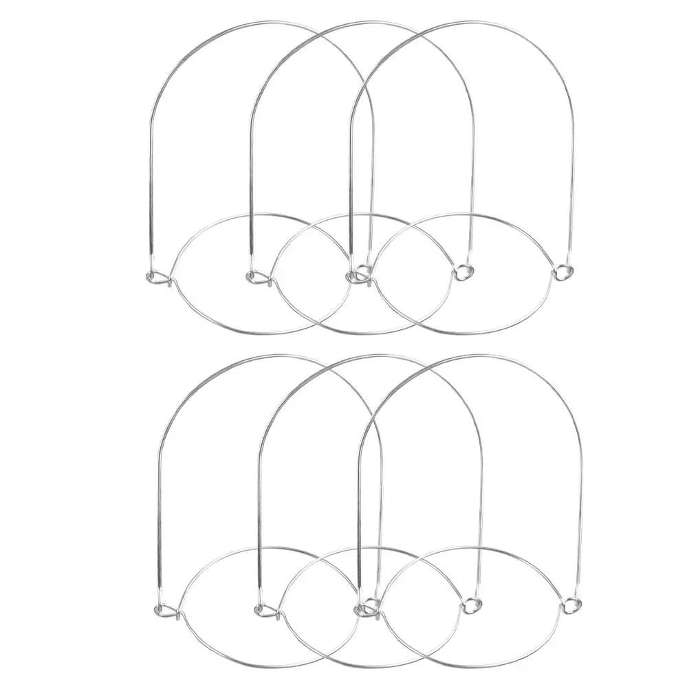 

6 Pcs Metal Jar H les Smooth Stainless Steel Wire Hanging Accessories Silver For Canning Glass Solar
