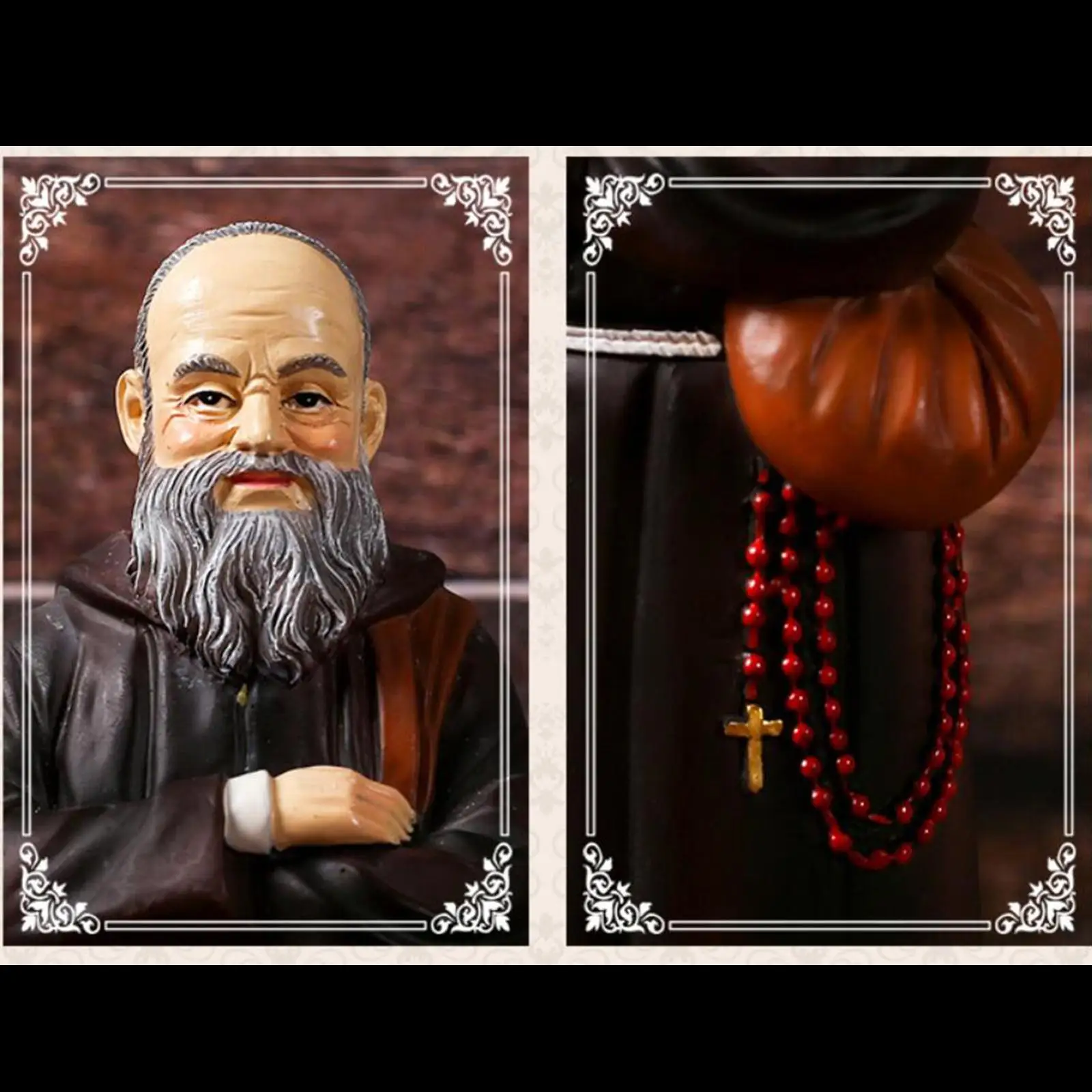 Priest Statue Religious Figurine Catholic Collectibles Figure for Home Tabletop Desktop