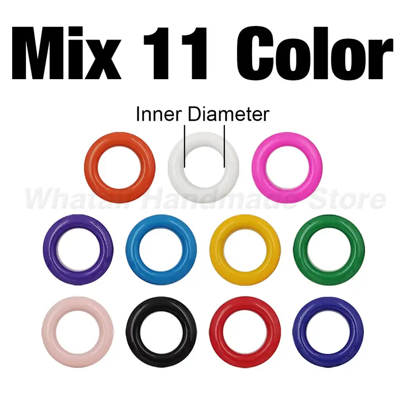 100 Sets 4mm Metal Eyelets Grommet Ring With Washer Multicolor For Scrapbooking Shoes Belt Cap Bag Tags Clothes DIY Leathercraft - Image 24