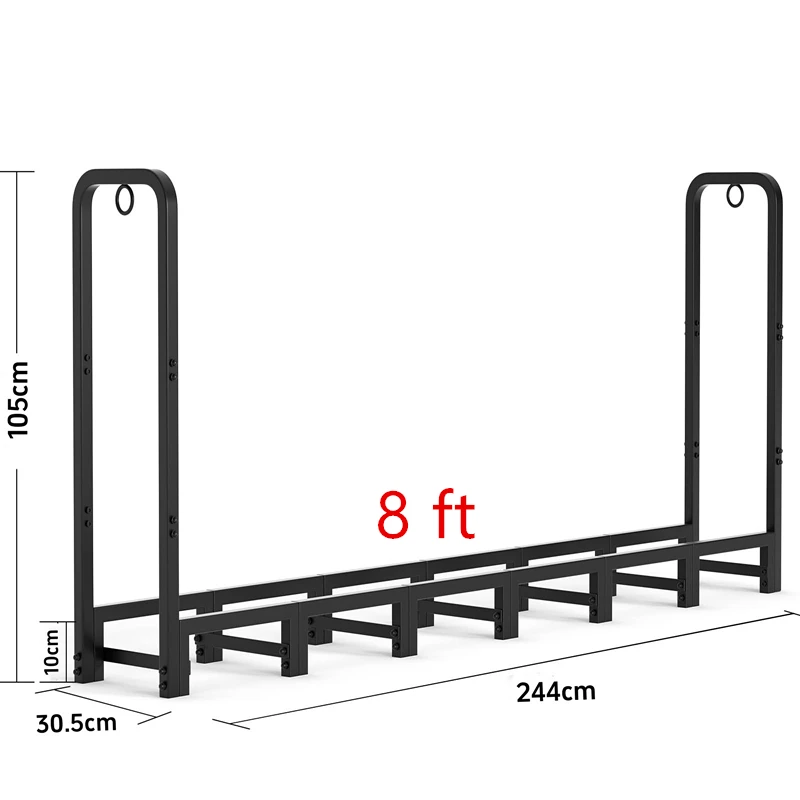 Adjustable Heavy Duty Wood Rack Fire Log Stacker Stand & Storage Holder For Fireplace