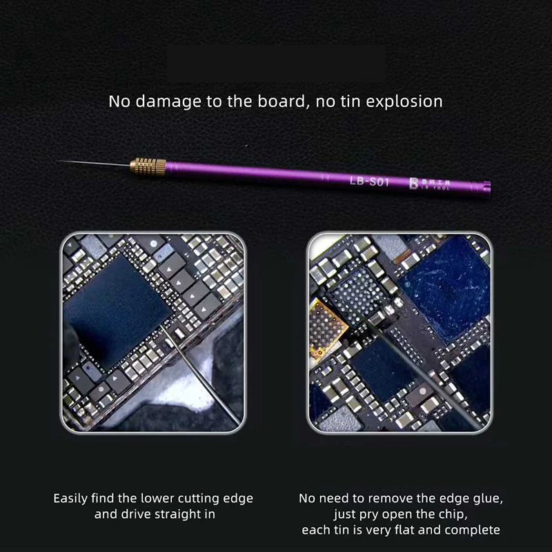 LB Tool LB-S01 Handheld Knife Handle Multi-function Glue Remover Blade Handle Wear Resistance IC Chip Phone Repair Tools