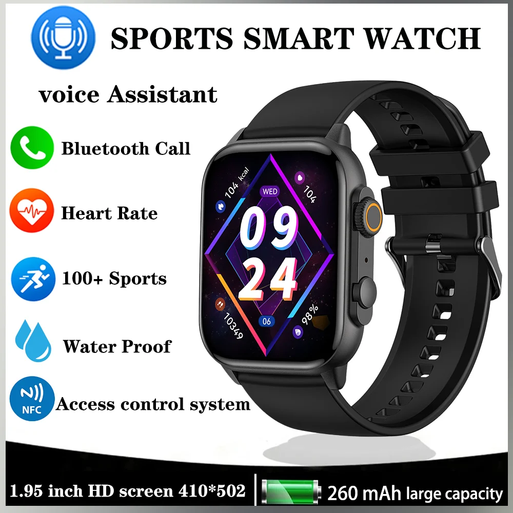 

Xiaomi Mijia NFC Smartwatch Women Voice Assistant Bluetooth Call Heart Rate Monitoring Waterproof Sports Fitness Watches for Men