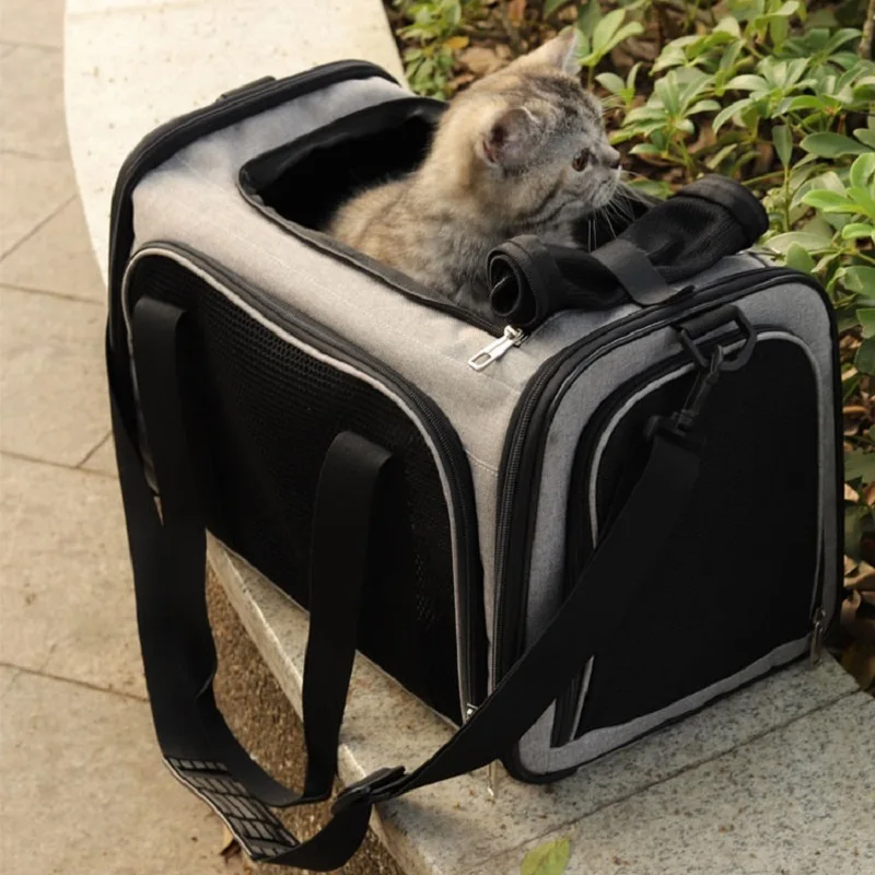 

Pets Carrier Bag Cats Puppy Outdoor Travel Transport Handbag Soft-Sided Folding Shoulder Breathable Small Dogs Backpack Airline