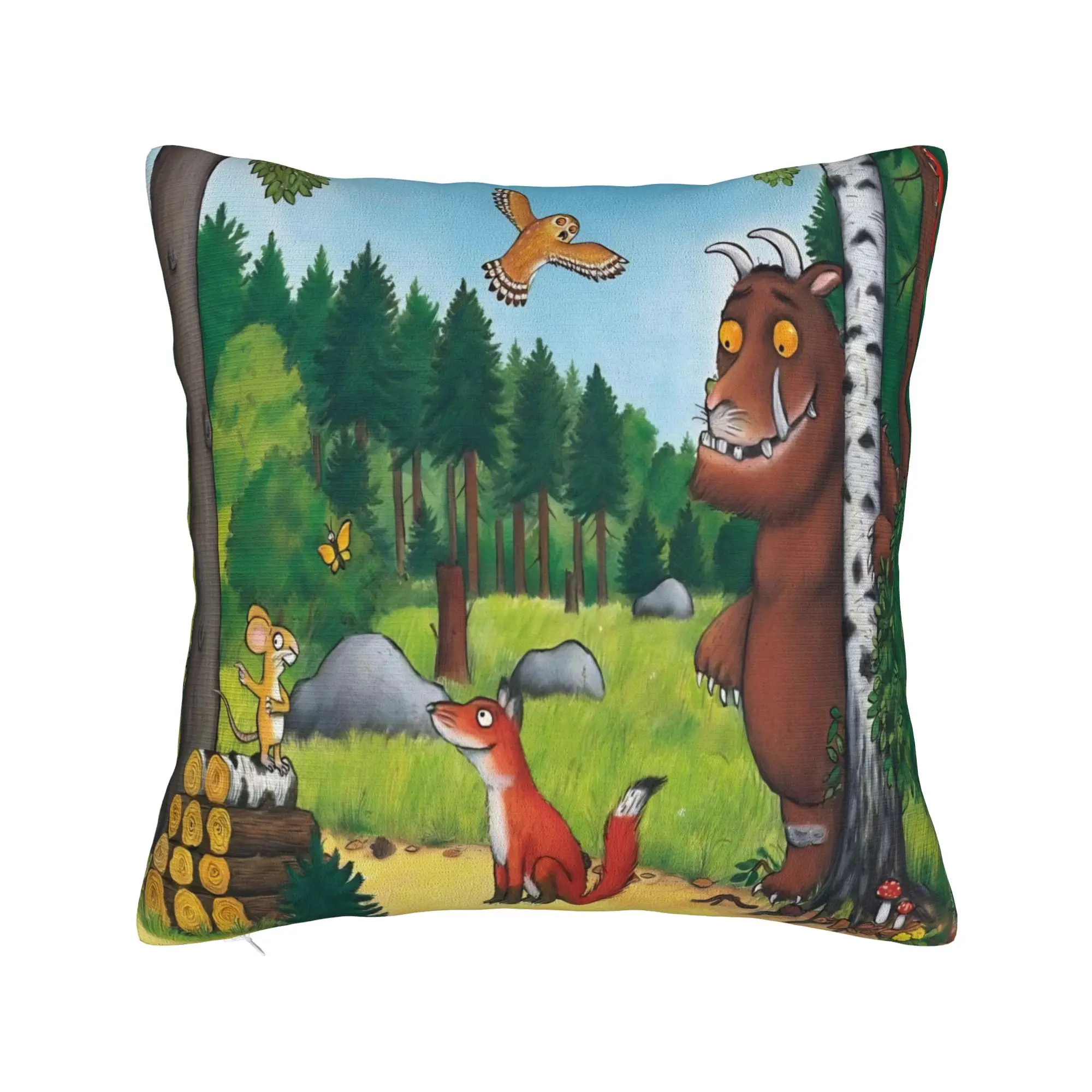 Soft and Sweet Living Room The GruffaloS Decor Pillowcases Stuff  Pillow Covers Zippered Multiple Sizes
