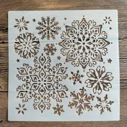 20 *20 cm DIY mandala mold for painting stencils stamped photo album embossed paper card on wood, fabric,Christmas snowflakes