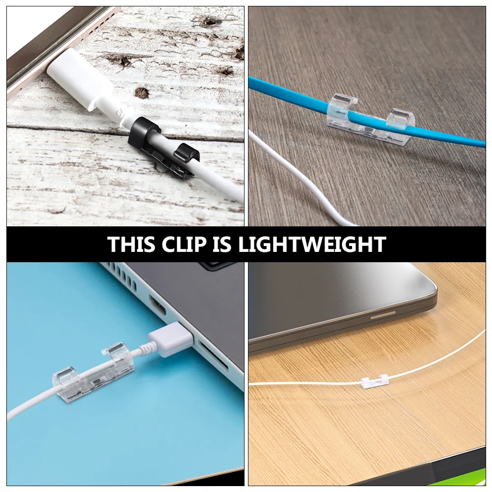 

120Pcs Cord Management Clips Easy Apply Cable Organiser for Home Office Wire Fixation Cord Management Cable Clips