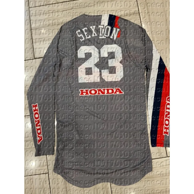 

Honda Printed Off-road Classic Motorcycle Mountain Bike Jersey #23 Sports T-Shirt Daily Breathable Sweat Wicking Quick Jersey