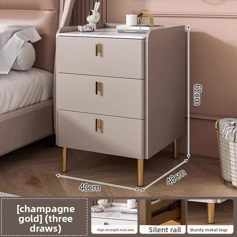 New Model Household Goods Bedside Table Three Pumps Multifunctional Small Locker Shelf Bedroom Bedside Table