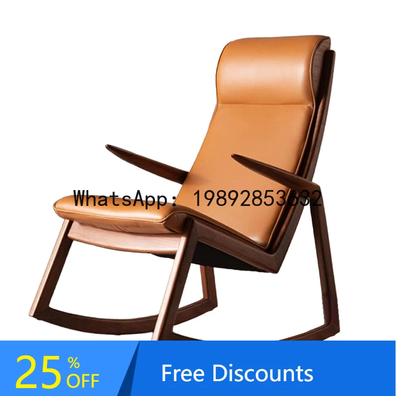 

B1 Solid Wood Rocking Chair Simple Luxury Leisure Chair Living Room Lazy Sofa Adult Balcony Rocking Chair