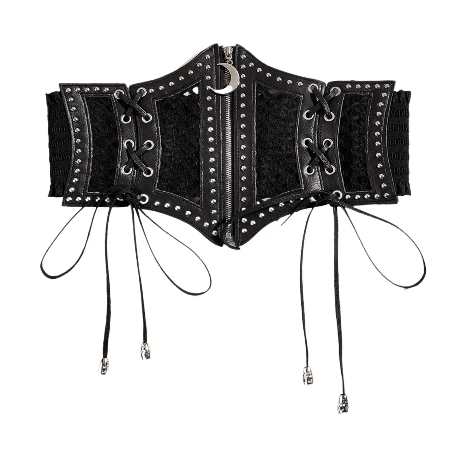 المرأة مشد حزام خمر تصميم السيدات بولي Leather الجلود تمتد مشد للخصر حزام للتنورة تي شيرت سترة زي البلوزات الطويلة