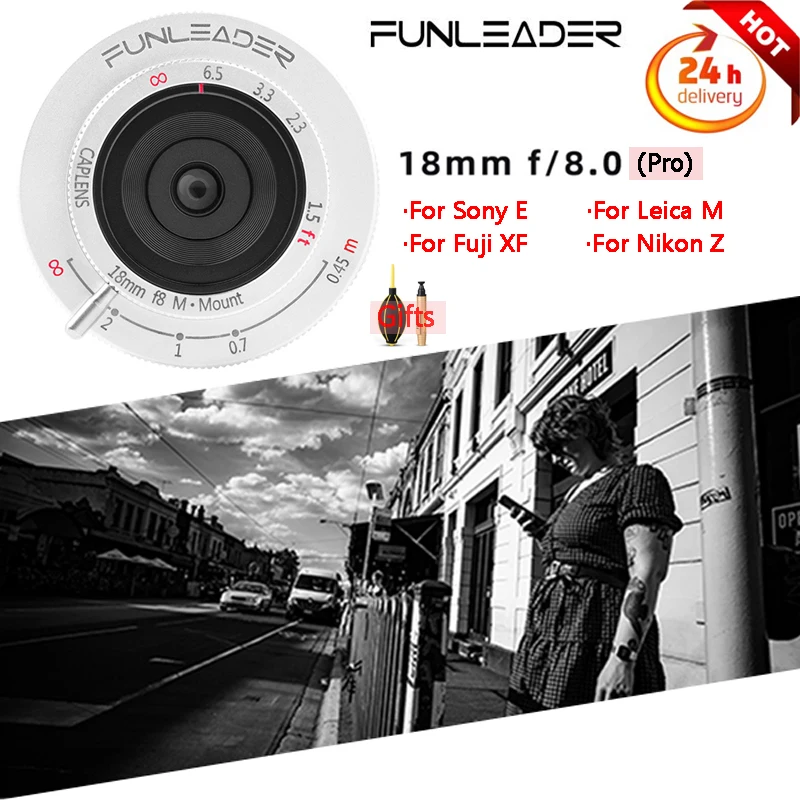 

FUNLEADER 18mm F8.0 Pro Full-frame Camera Lens for Leica M Sony E Fuji XF Mount Like M240 M3 M6 M7 M8 M9p A6500 Fuji x-e4 x-t30