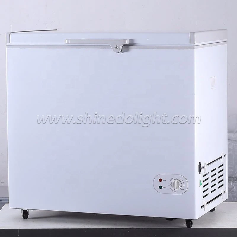 Refrigerador movido a energia solar, Congelador De Geladeira Painel Solar, Compressor DC 208L