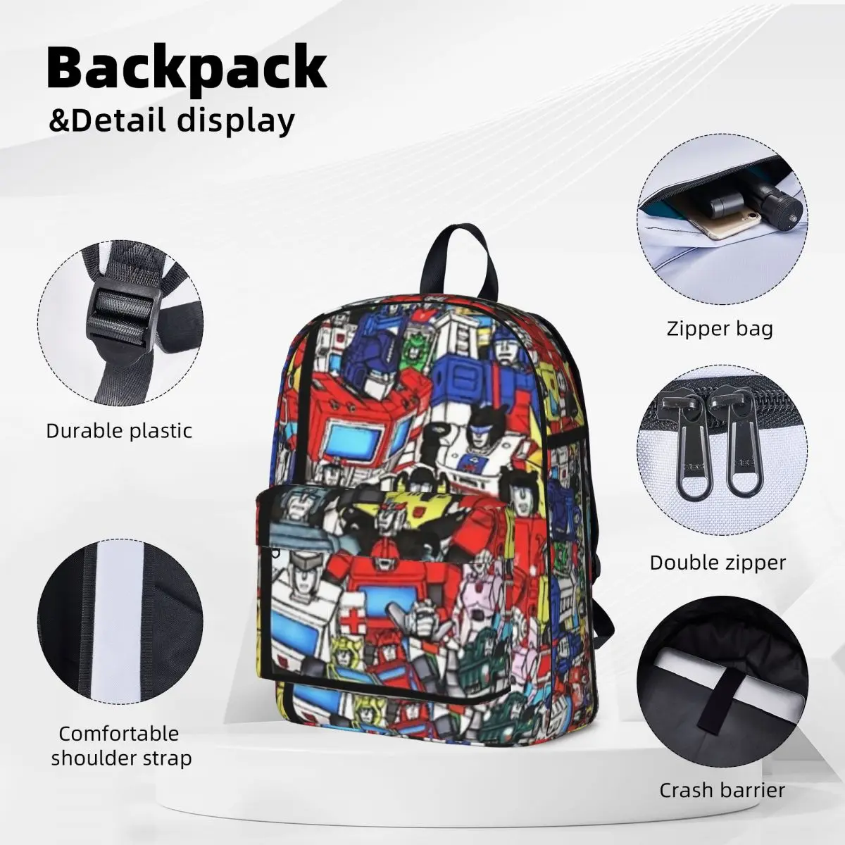 Transformers Autobots Backpacks Large Capacity Student Book bag Shoulder Bag Laptop Rucksack Waterproof Children School Bag