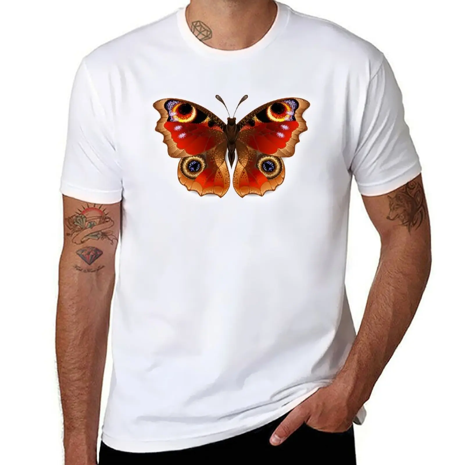

Butterfly Peacock Eye T-Shirt t shirt custom print cotton t shirts high quality t shirts cotton 100% T-Shirt