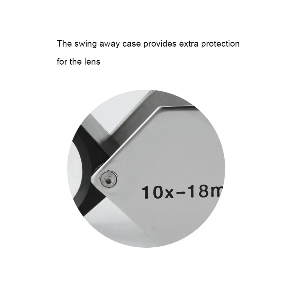 Professional 10X Magnification Hexagon Loupe 18mm Lens 3/4 Inch Lens Jewelry Magnifier Optical Magnifier Jewelry Checking