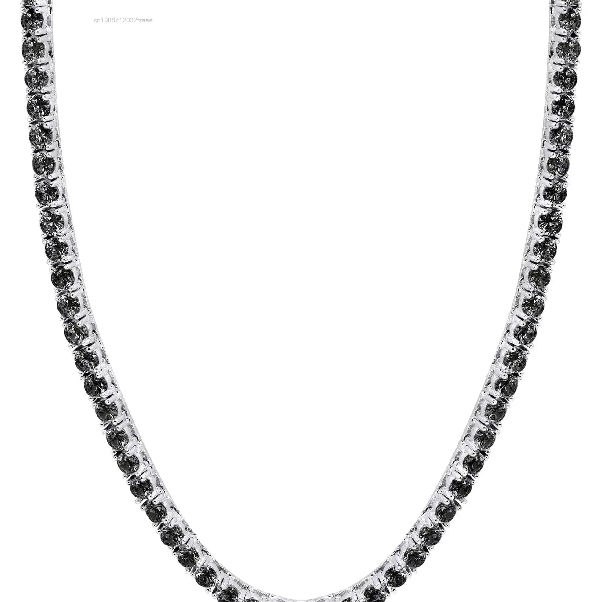 14k Solid Gold Mens Tennis Chain Necklace 3mm 4mm 5mm Black Lab Grown Diamonds 22 Inch Best Price