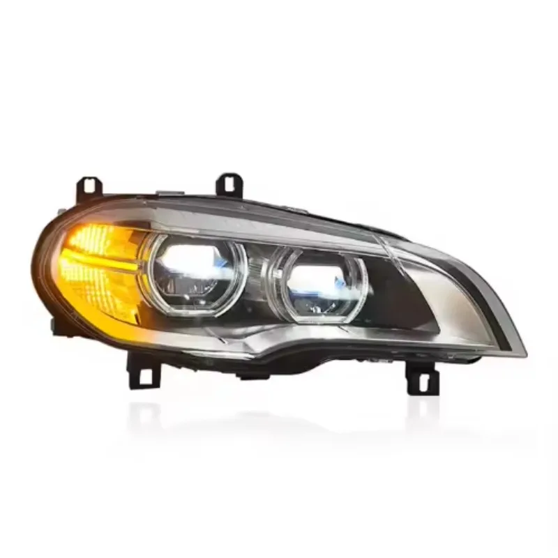 Car Accessories For BMW X5 E70 LED Headlights 2007-2013 Angel Eye Headlamps Assembly Plug And Play Front Light Wholesale