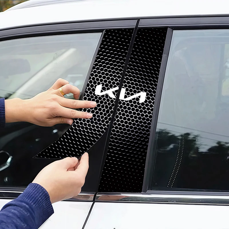 

2 шт., защитная пленка для дверной стойки B, наклейка против царапин для Kia Sportage Seltos Sorento Ceed Carnival Borrego Soul Niro Rio