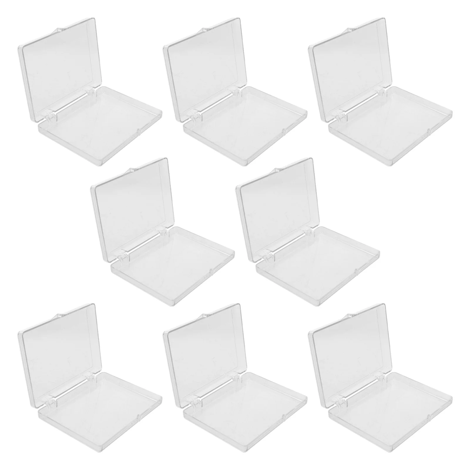 

8pcs Clear Acrylic Business Holder Box Transparent Card Storage Container For Office Desk Organizer Case Display Rack Name Card
