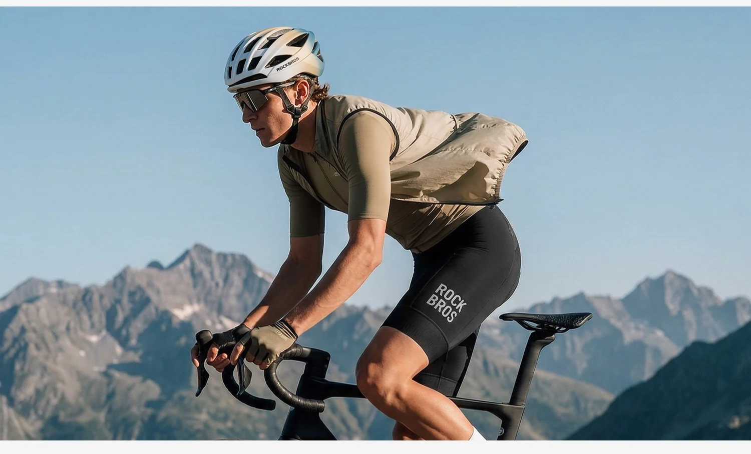 ROCKBROS Fahrrad-Trägerhose für Herren, Sommer, atmungsaktiv, bequem, hochelastisch, mit 3D-Stoßdämpfung – Detail 18