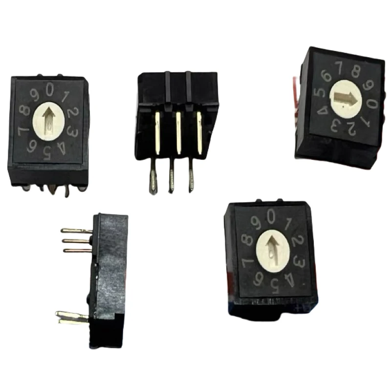 1PCS/LOTS Taiwan DIP Yuanda RH3AF-10R-V-B Rotary Switch 10 Positions Dial Code 0-9 Coding 3:3 Legs