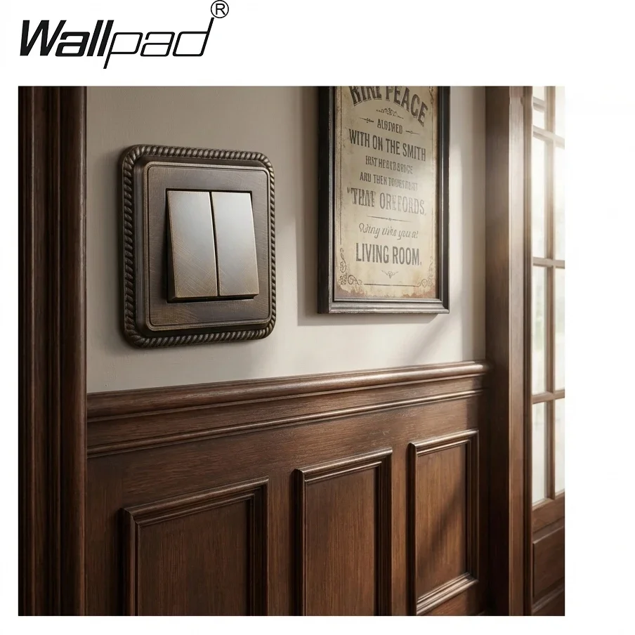

Premium Antique Bronze Copper Wall Switches 1 2 3 Gang EU Korean Socket Handcrafted Panel Easy Fast Wiring Vintage Elegance