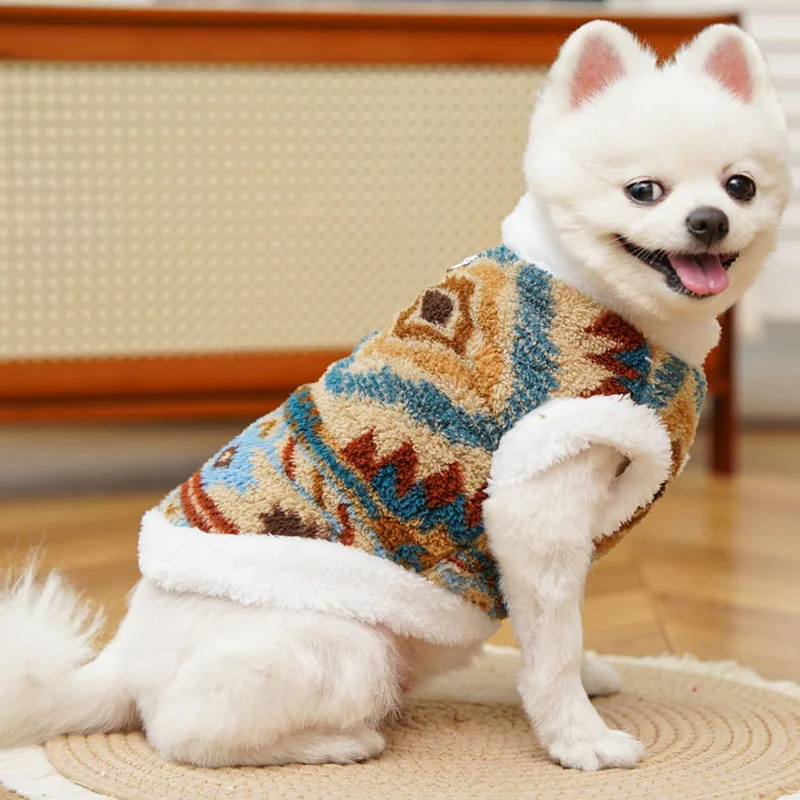 Fleece Pet Dog Clothes Winter Print Hoodies Short Sleeve Costume Puppy Pullover Sweatshirt Clothing For Small Dogs Chihuahua XXL