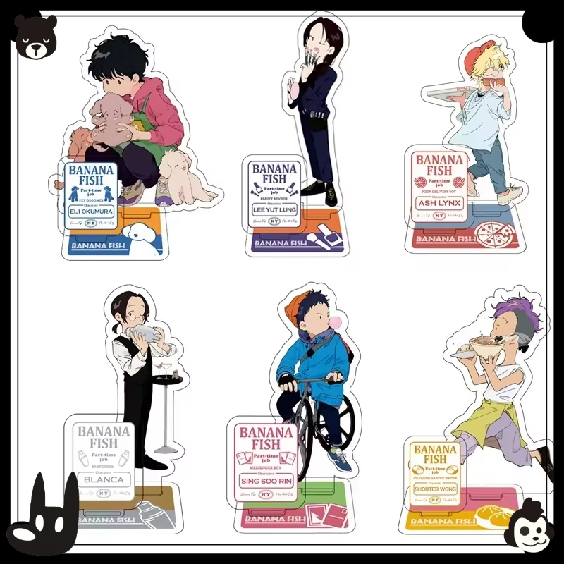 Banana Fish Anime 10cm Acrylic Stand Ash Lynx Eiji Okumura Blanca Sing Soo Rin Shorter Wong Lee Yut Lung Collectible keychain