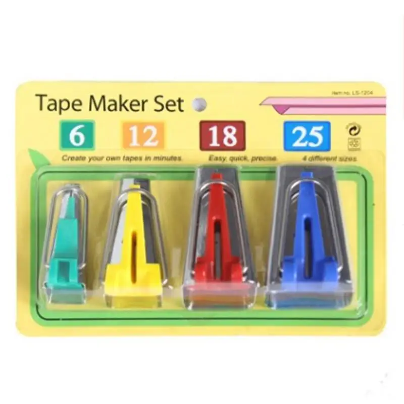 Sewing Accessories Bias Tape Makers - 5 size 6mm 12mm 18mm 25mm bias binding tape maker