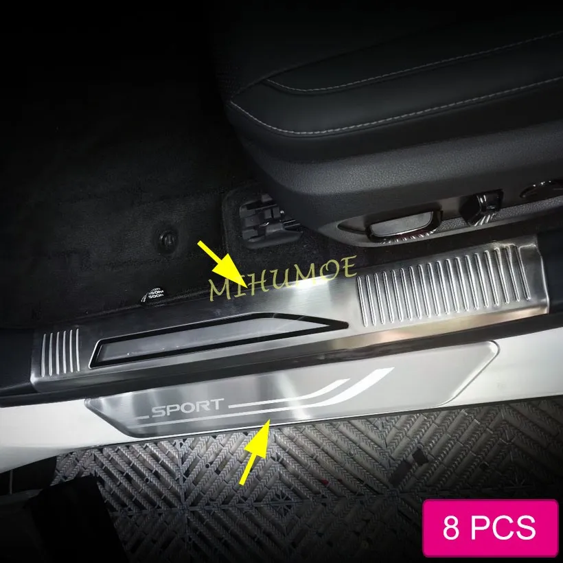 Steel Inside + Outside Door Sill Scuff Kick Protector Guard Stylish For Lexus RX 350 350h 450h+ 500h 2023 2024 2025 2026