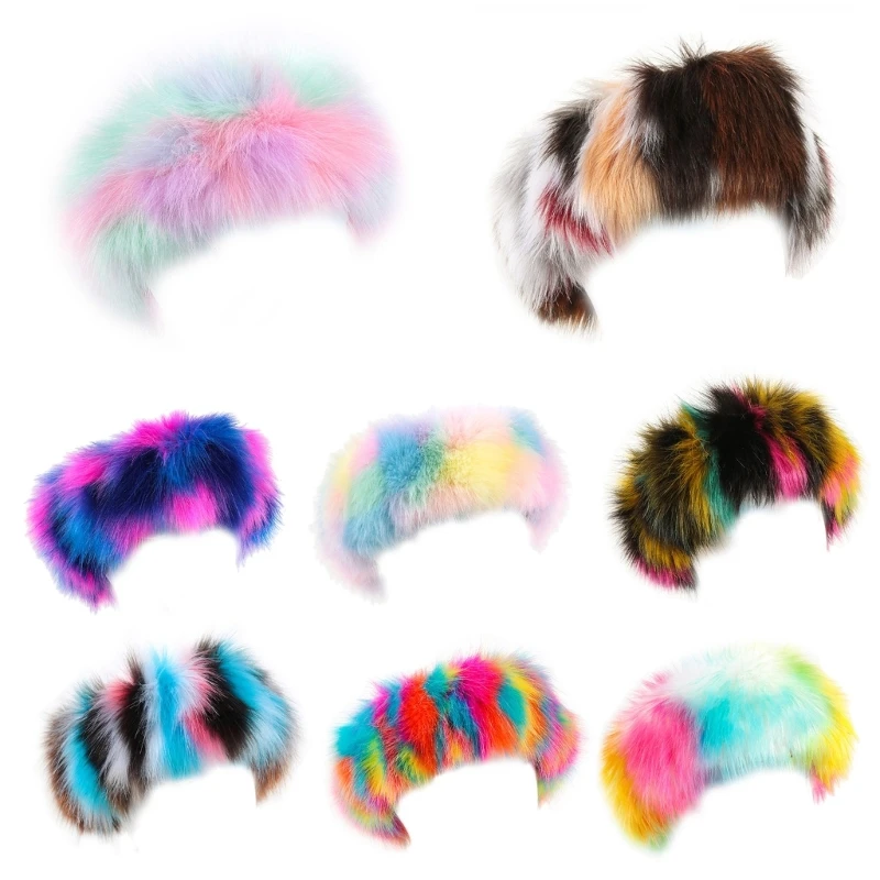 

Artificial Hair Headband Stylish Hairband Women Winter Hairhoop Gift