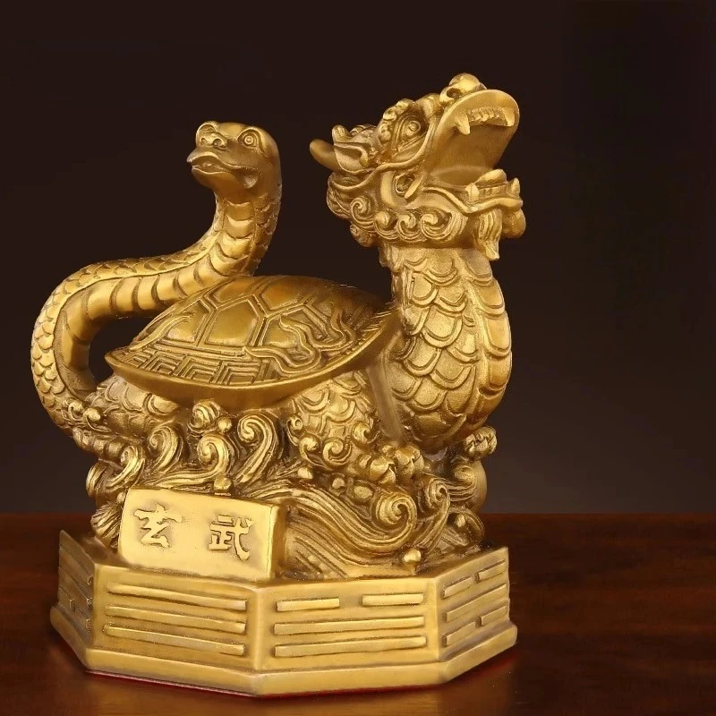 Xuanwu Divine Beast Ornament Home, Living Room, Office Decoration Small Ornaments Brass Spirit Beast Vermilion Bird Craft