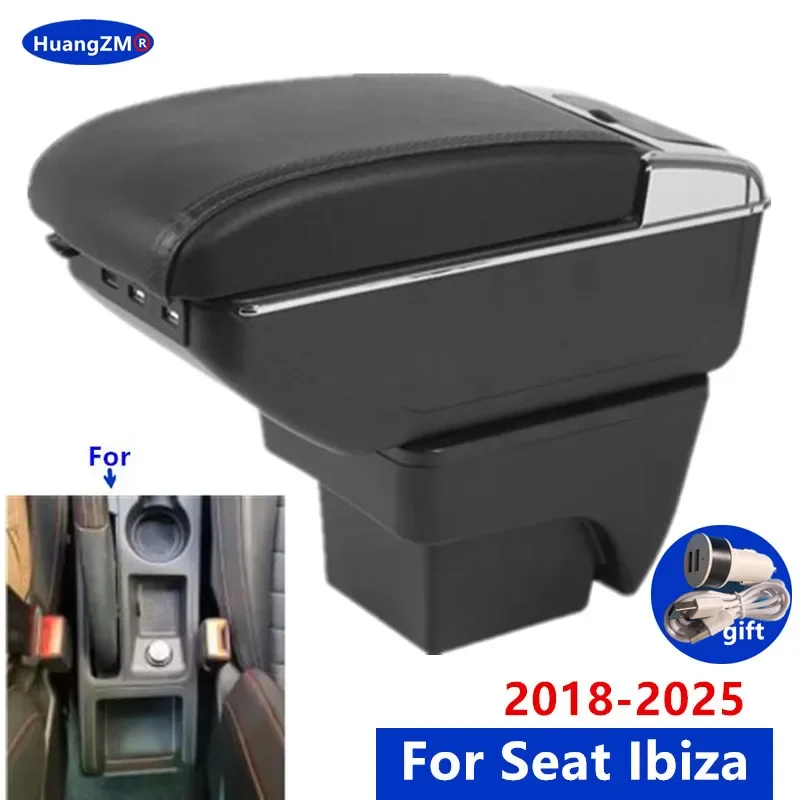 Auto Armlehne Für Seat Ibiza 2018-2025 Armlehne Box Für Seat Ibiza 6j Ibiza 6L Auto Lagerung Box Nachrüstung innen Auto Zubehör