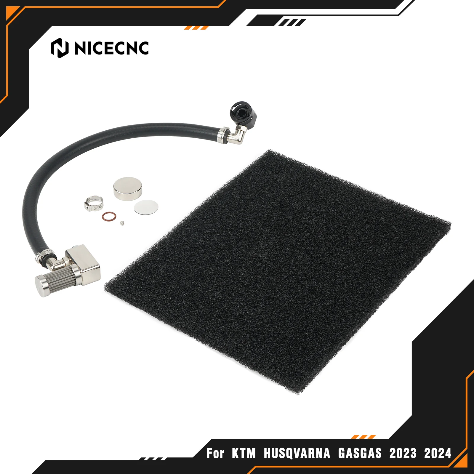 

NICECNC For KTM EXC 300 EXC-F 350 SX 125 SX-F 450 XCW 500 XC 300 XCF XCF-W 250 XW-F 500 2024-2026 Fuel Tank Extension Tube Kit