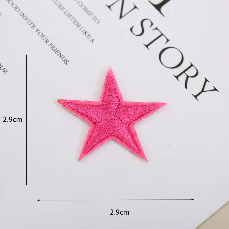 1pcs Small Star Embroidery Patches For Clothing Jeans Hat Iron on Sticker Love Appliques Stripes Garment Sewing Supplies