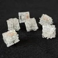 Outemu-interruptores de nieve y hielo, interruptor lineal transparente silencioso de 5 pines, interruptores de teclado mecánico de intercambio en caliente
